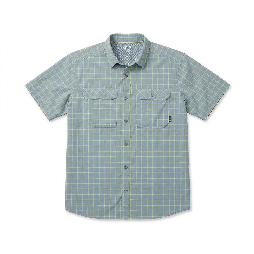 Mountain Hardwear Gorpcore Cotton Hemp Plaid Short Sleeve Hiking Shirt Medium